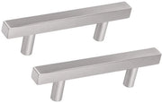 Maniglie per Mobili a Manubrio T RVS - 2 Pezzi - Pulsanti di Carreggiata - Maniglie per Mobili - Maniglie per Porte - Progettazione Eterna - Distanza 192mm