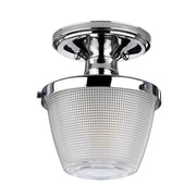 Plafoniera bagno tonda vetro 18,2cm E27 40W cromata