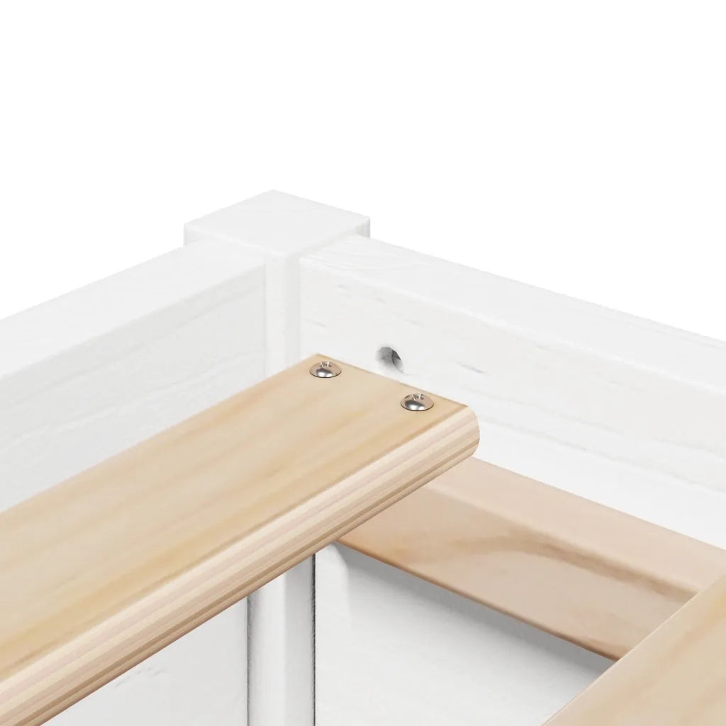 Letto senza Materasso-Struttura Letto Bianco 135x190 cm Legno Massello di Pino 439969