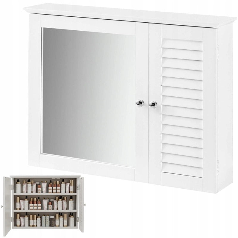 Armadietto da bagno 69x15x49 cm, colore bianco, ideale per l'organizzazione.