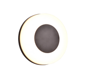 Applique da esterno LED, plastica, nero opaco, 25x25x8 cm, Morena