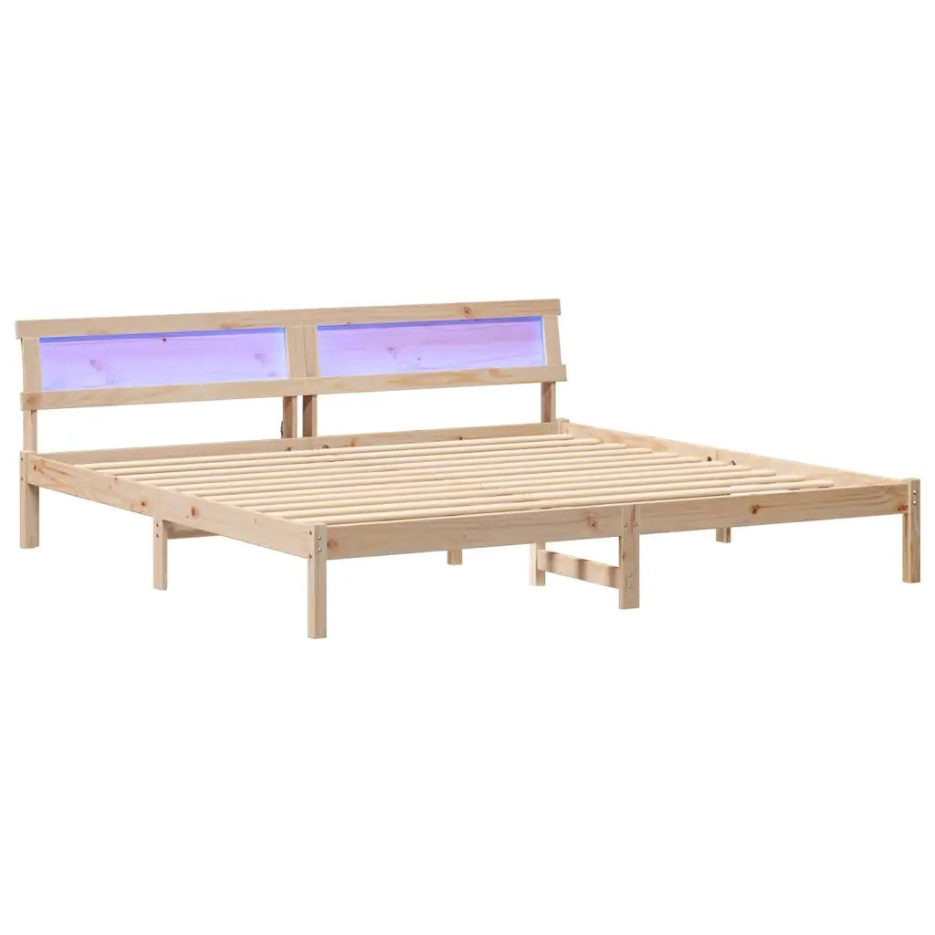 Letto matrimoniale | Letto per adulti | Struttura del letto Marrone 180 x 200 cm Pino massello