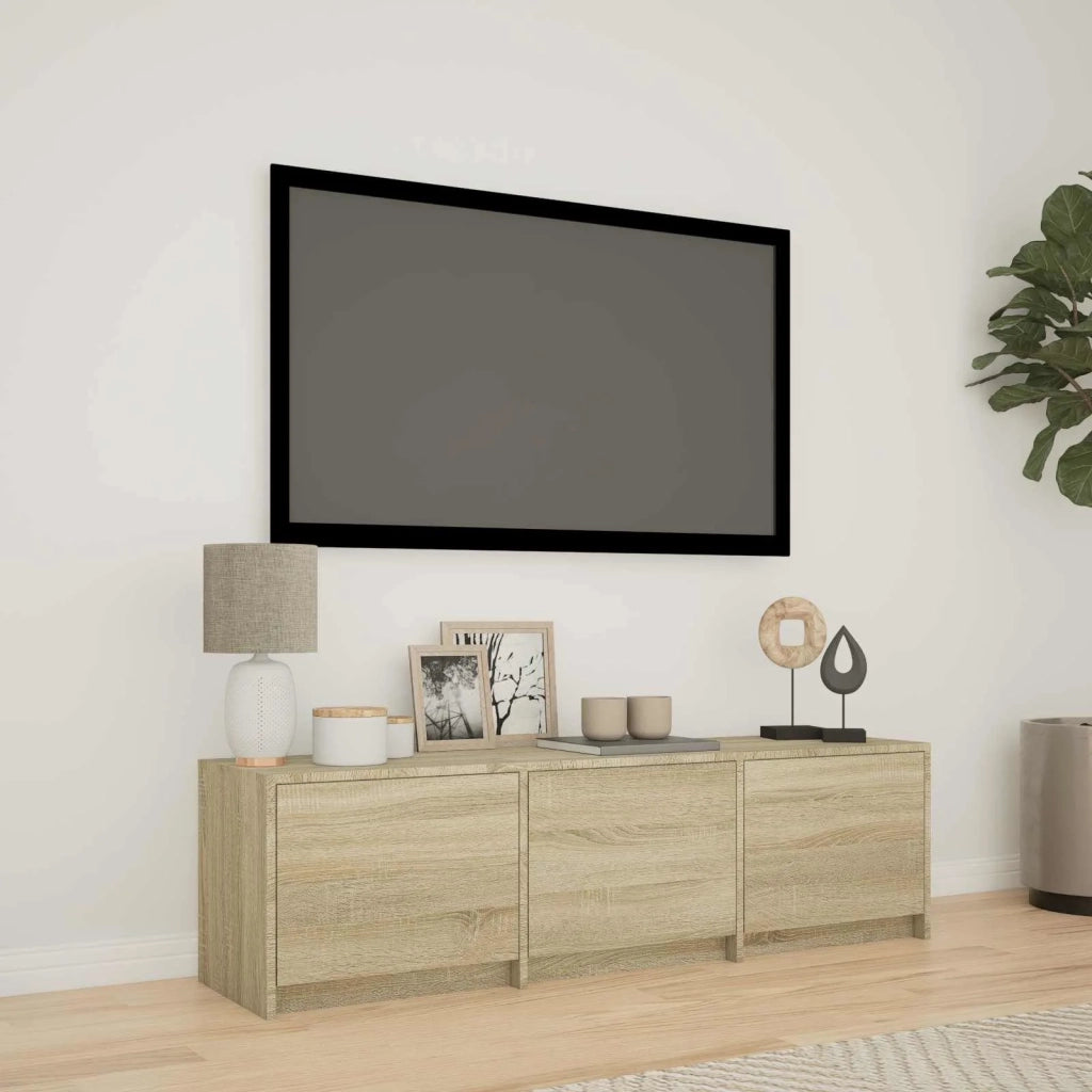 Mobile TV con LED-Credenza per TV Rovere Sonoma 140 x 34 x 40 cm