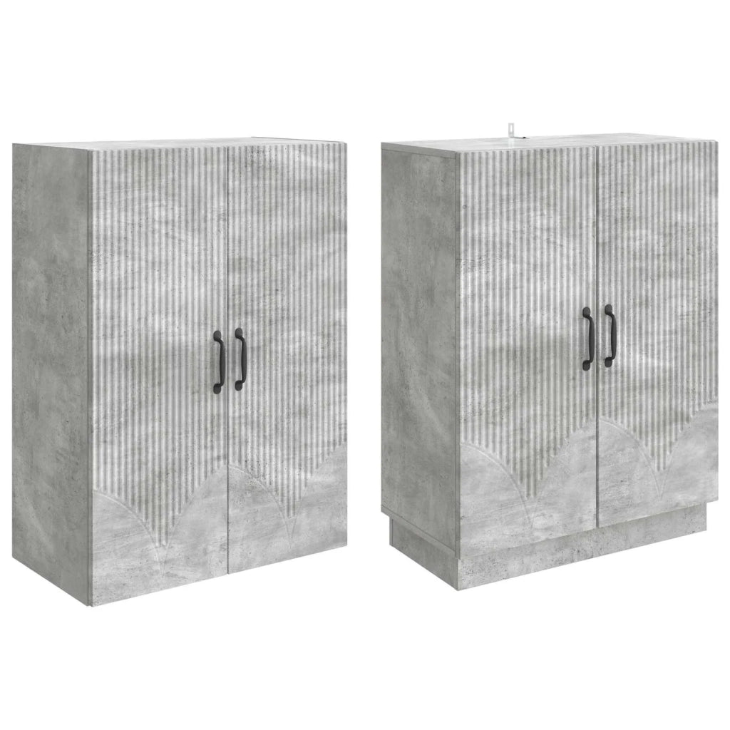 Set di armadi 2 pcs Grigio Cemento Legno ingegnerizzato 3416784