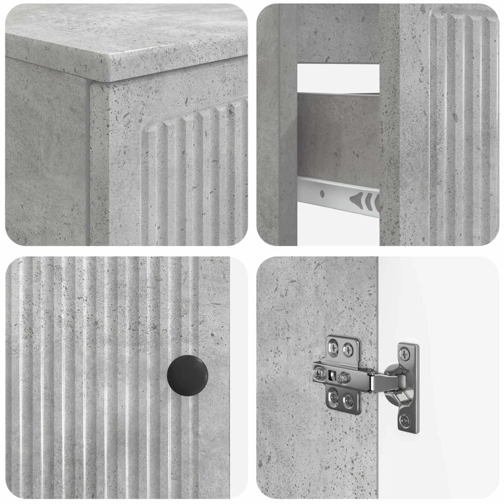 Set di armadietti da bagno in 3 pezzi EDE Grigio Cemento 3417741