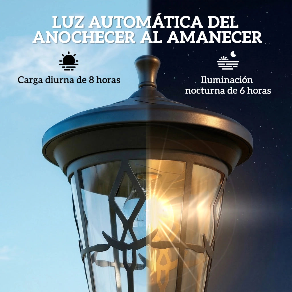 Set 2 Lampioni Solari da Giardino ¨C Xylo ¨C Altezza Regolabile IP44 Nero