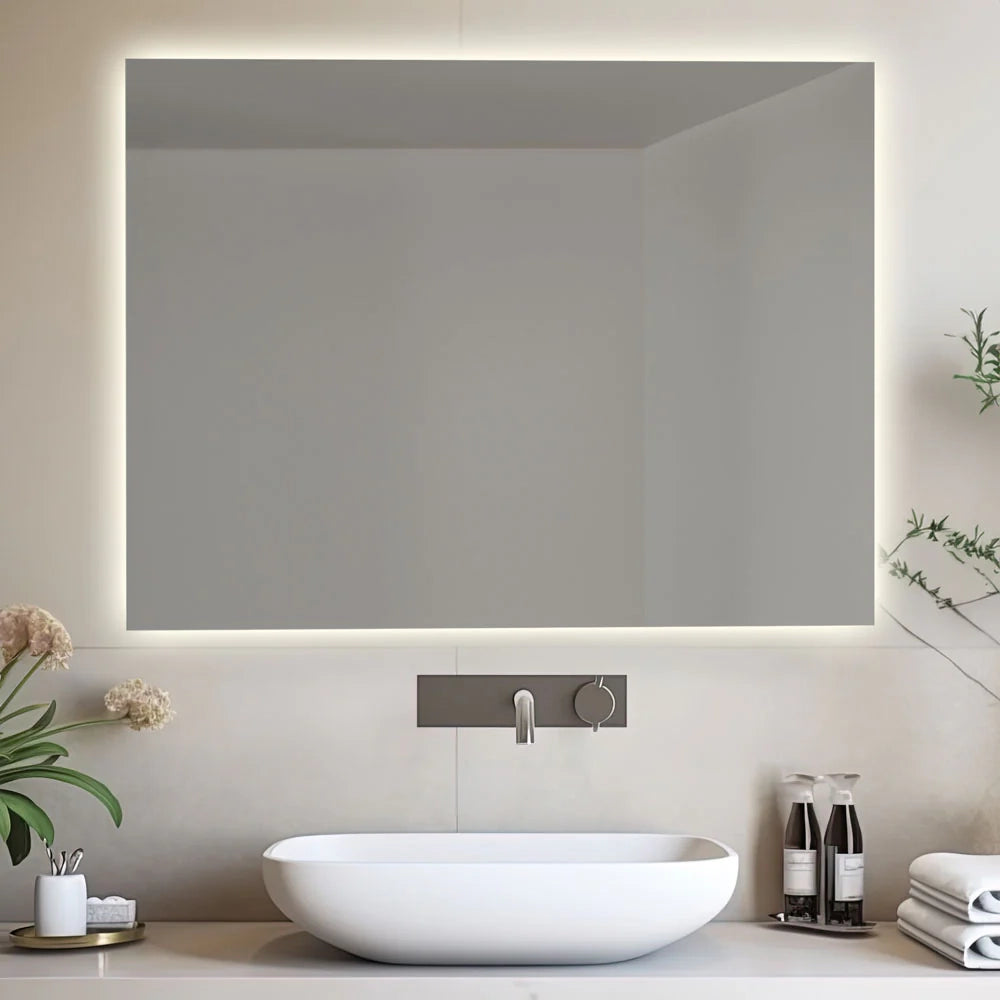 Specchio da bagno retroilluminato reversibile AURORA LED 70x90