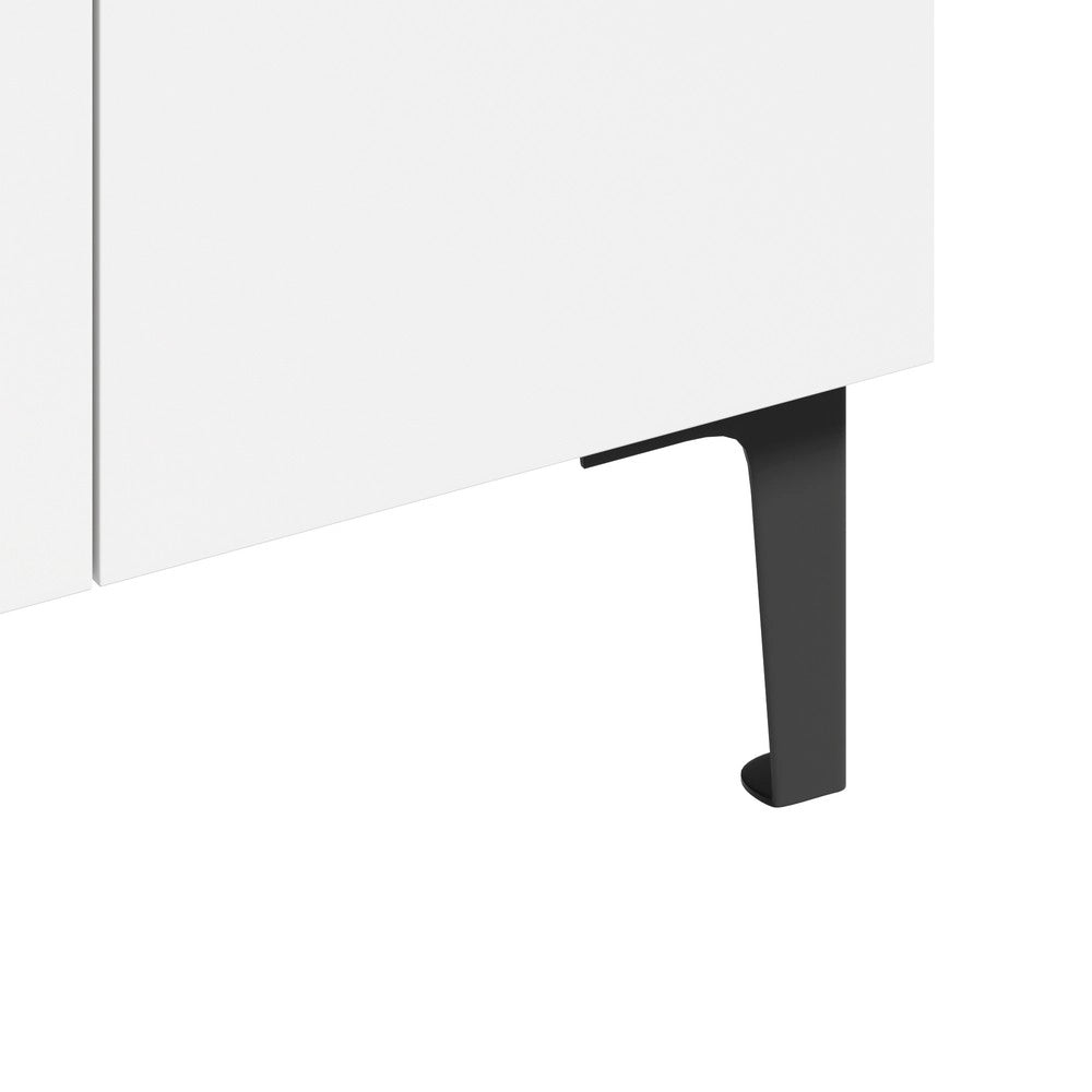 Scarpiera con Ante e Ripiani Regolabili ¨C MINIMAL ¨C Bianco, 95x60x34,5 cm