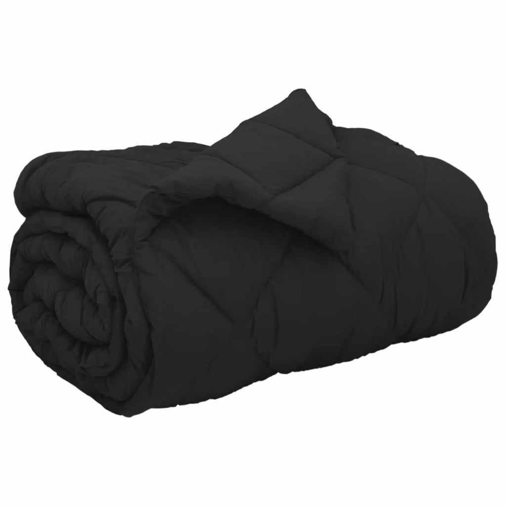 Piumone | Duvet Invernale Nero 135 x 200 cm Microfibra