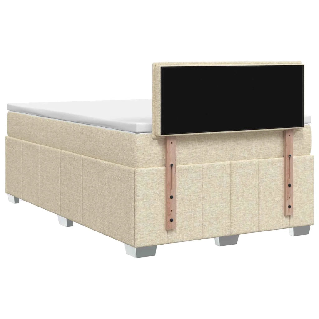 Letto box spring con materasso Crema 120 x 200 cm Tessuto 3452647