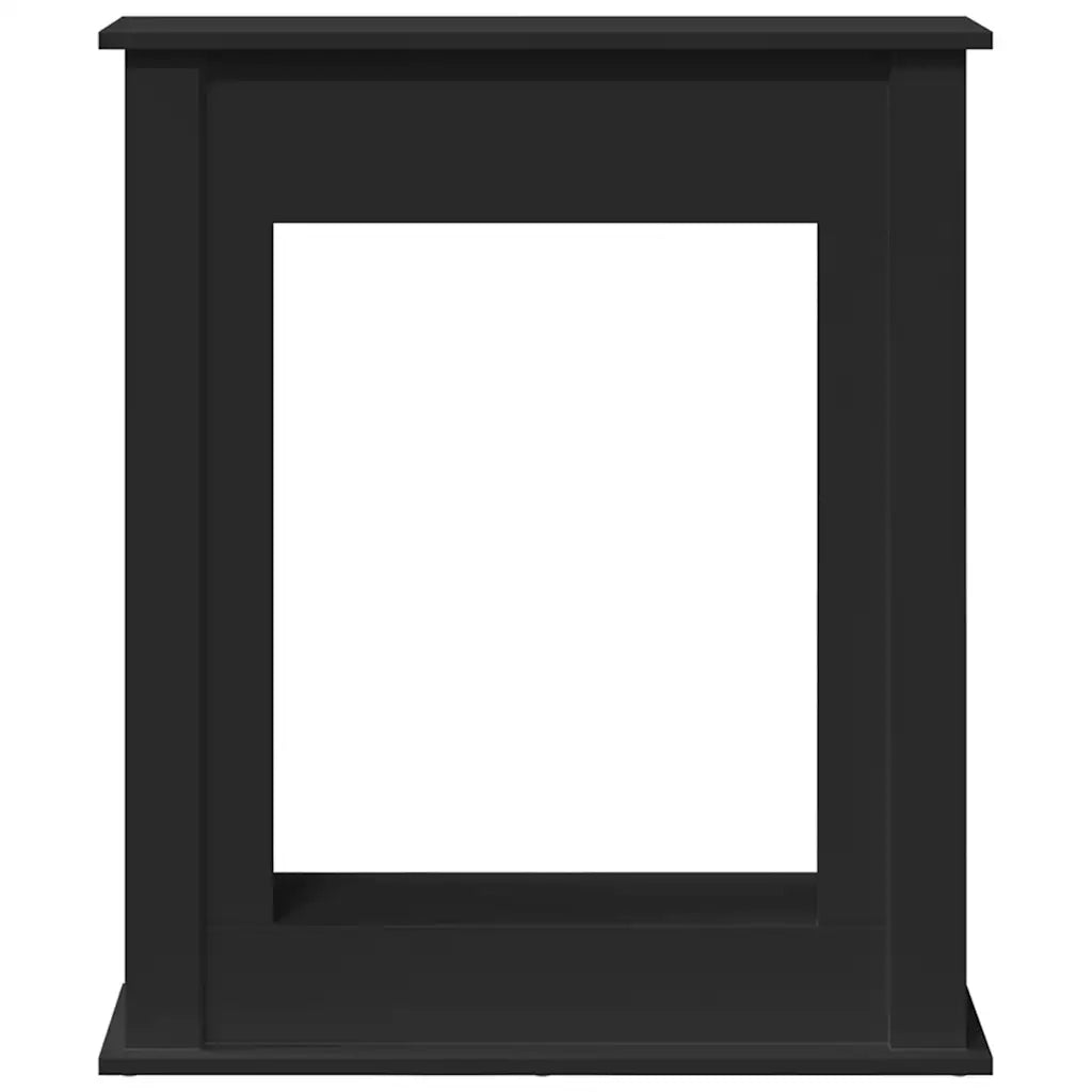 Cornice per Camino Nera 75x20x87,5 cm in Truciolato 854581