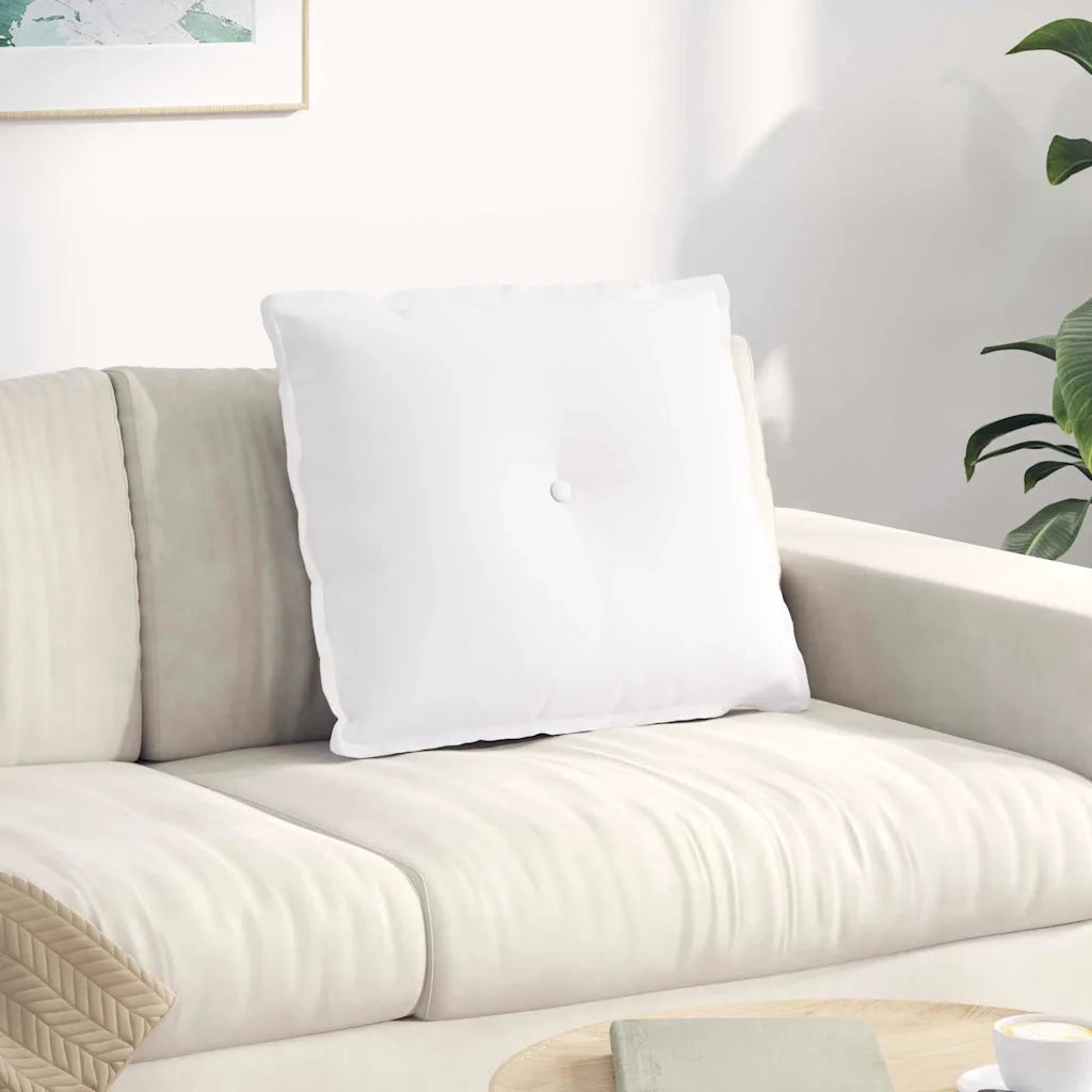 Cuscino per Schiena Bianco 60 x 19 x 50 cm Tessuto 42014669