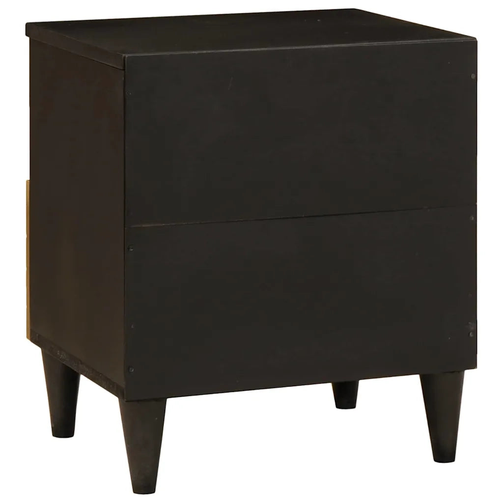 Armadio da Notte 2 pcs Nero e Oro 40 x 33 x 46 cm 4017835