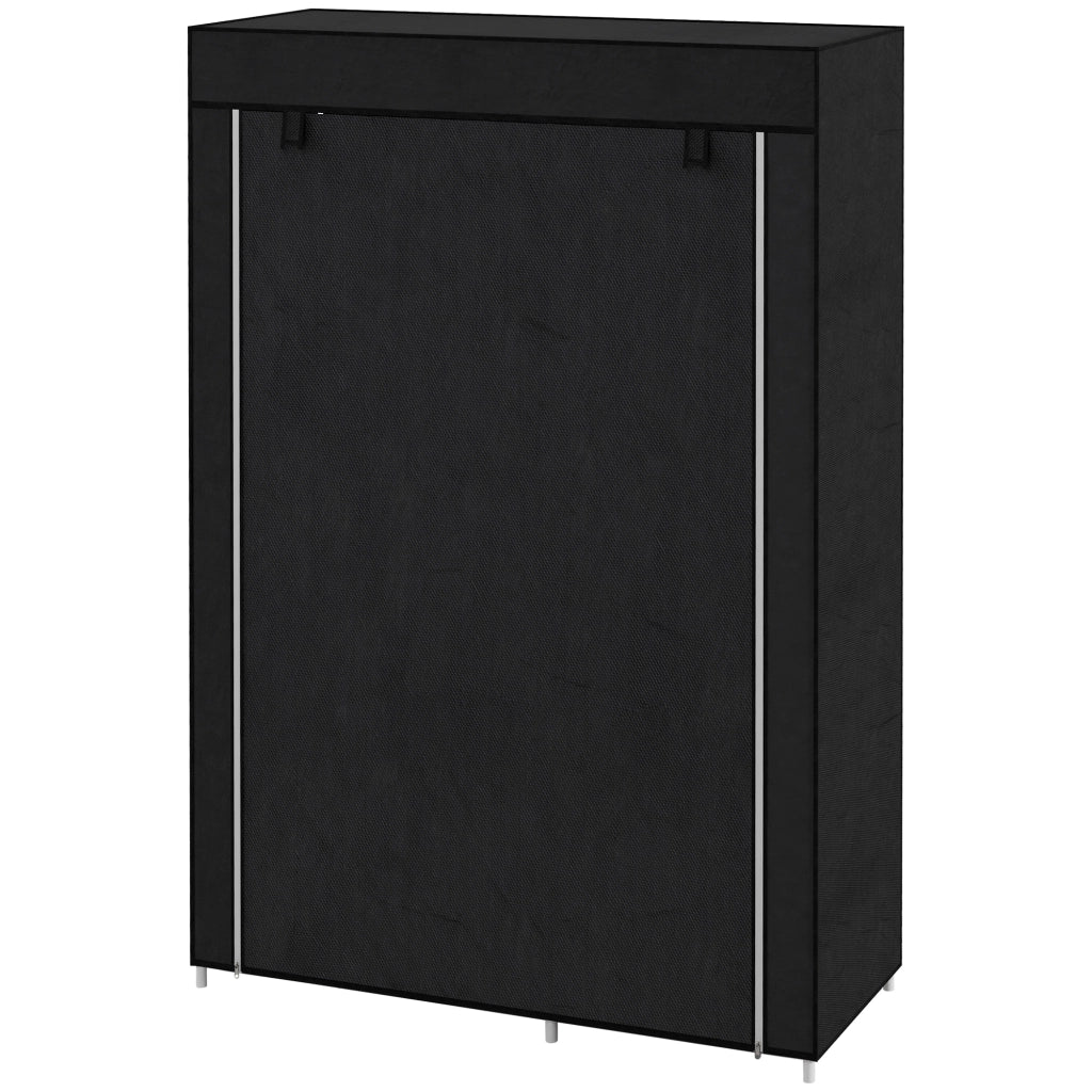 Armadio Guardaroba Portatile con 6 Ripiani e Appendino ¨C Minimal ¨C Nero 103x43x162.5 cm