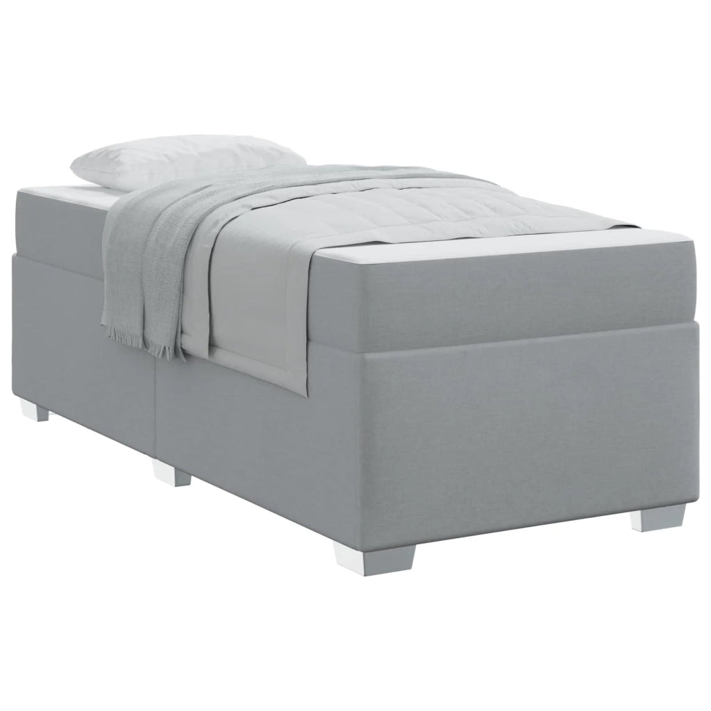 Struttura del letto-Giroletto Grigio chiaro 100 x 200 cm Tessuto 943523