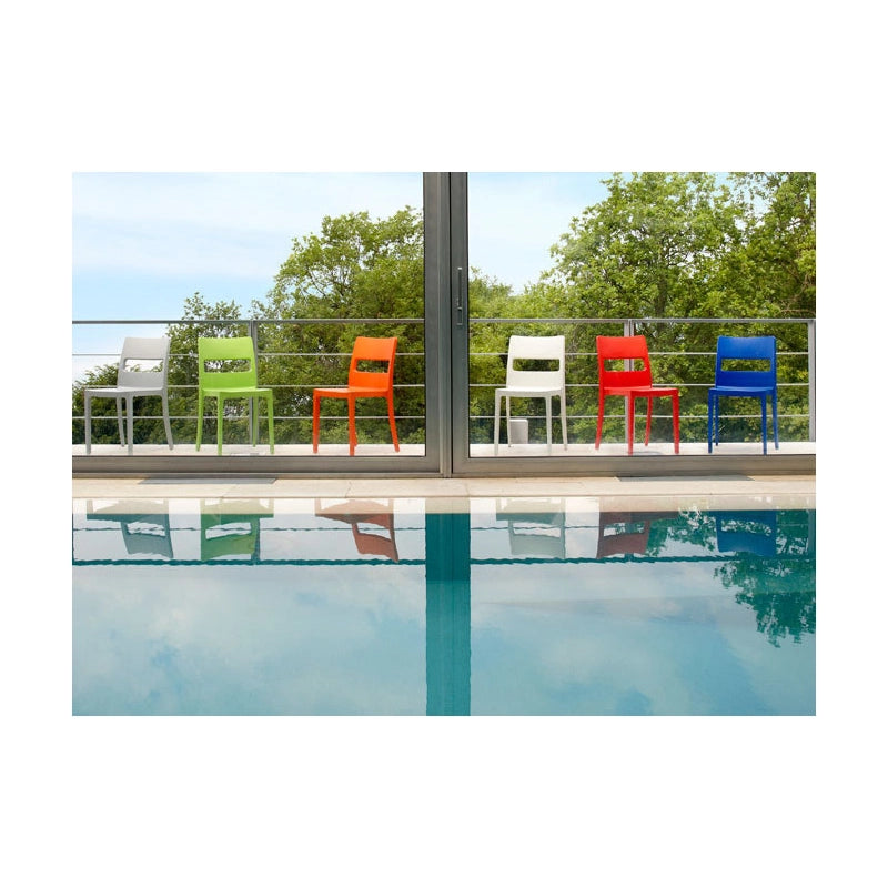 SET SEI SEDIE SAI TECNOPOLIMERO SCAB DESIGN MADE IN ITALY - Arancione 30