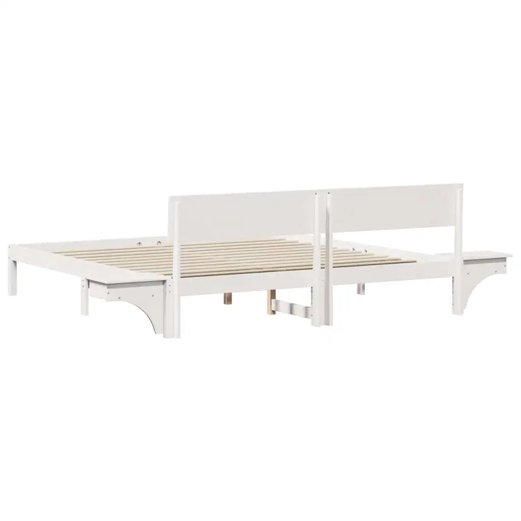 Struttura del letto Bianco 180 x 200 cm Pino massello 873437