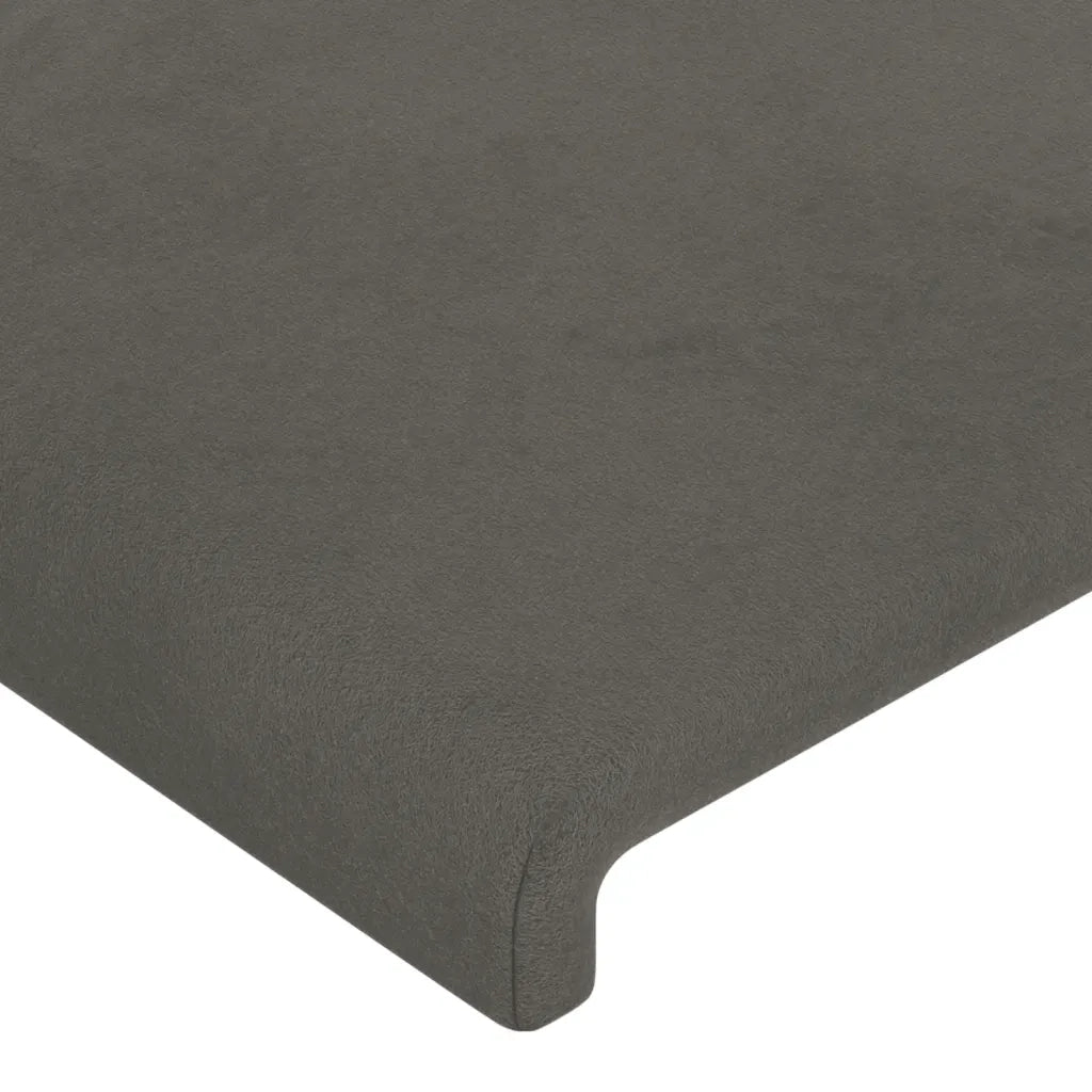 Letto matrimoniale | Letto per adulti | Giroletto senza Materasso Grigio Scuro 140x200 cm Velluto