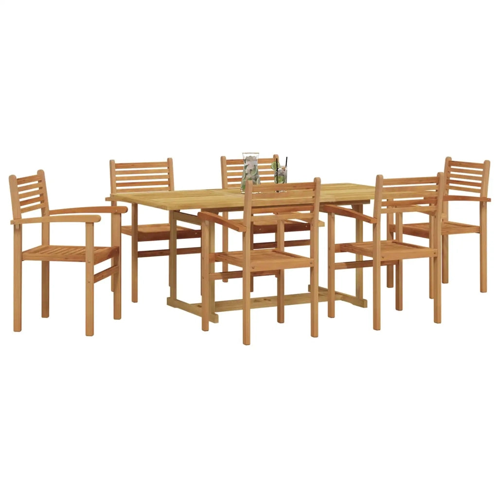Set da Pranzo per Giardino 7 pcs Marrone Legno di teak solido 3375778