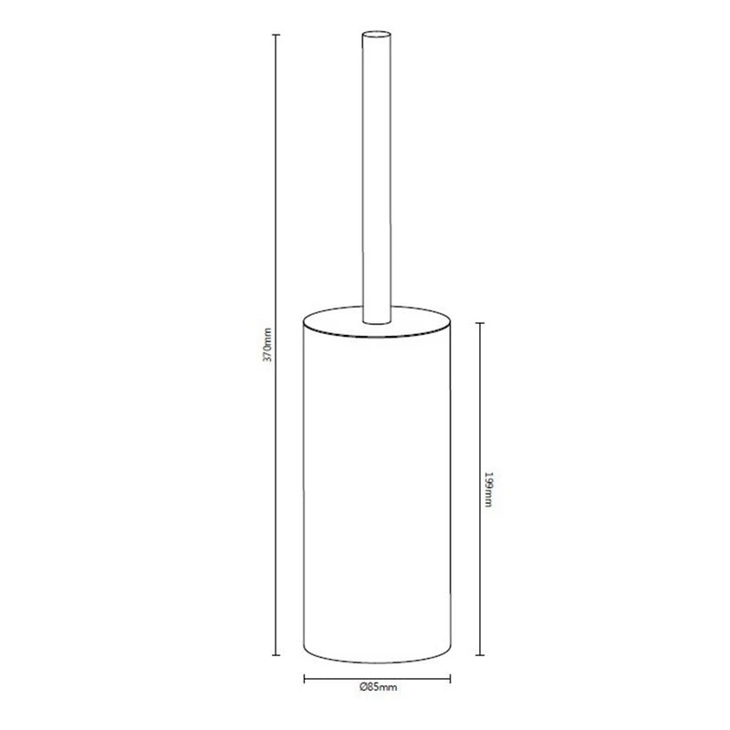 Portascopino in vetro satinato – Serie Material