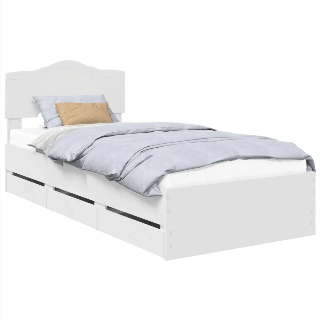 Struttura del letto Bianco 75 x 190 cm Legno Ingegnerizzato 3413054