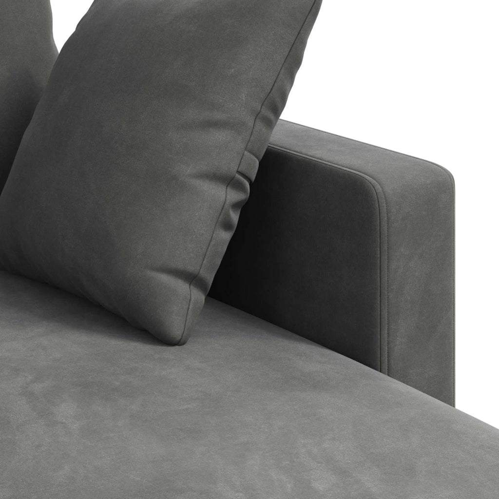Divano Grigio scuro 178 x 134 x 80 cm Velluto 42024450