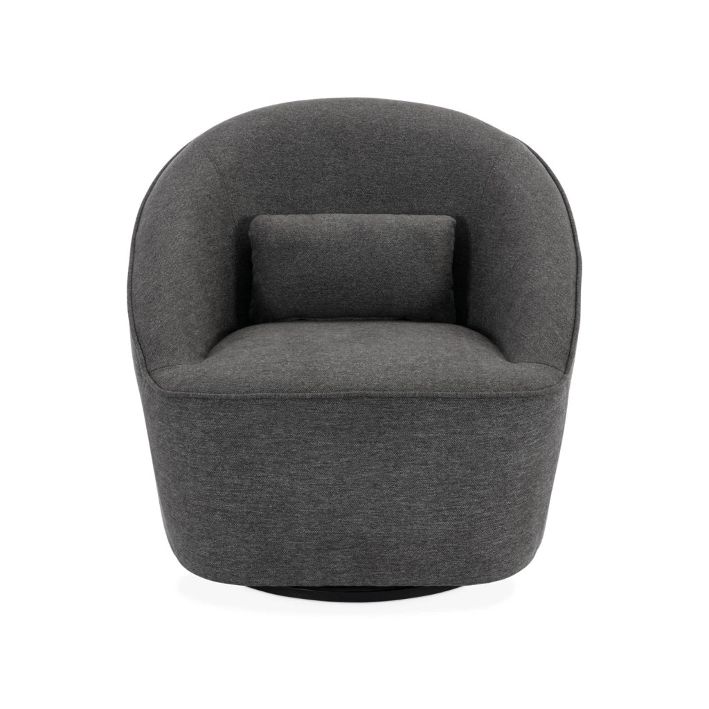 Poltrona girevole 360° con cuscino, grigio scuro