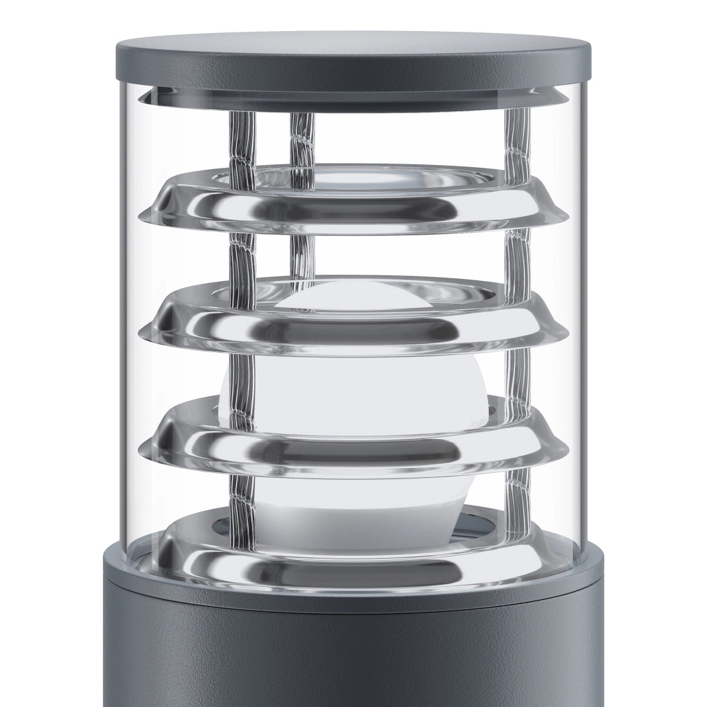 Maytoni Lampada da terra moderna Bronx 1 luce E27 IP54 grigio alluminio