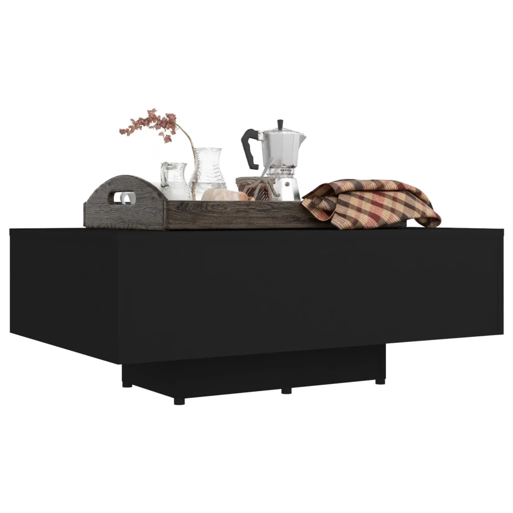 Tavolino da Salotto Nero 85x55x31 cm in Legno Multistrato 803381