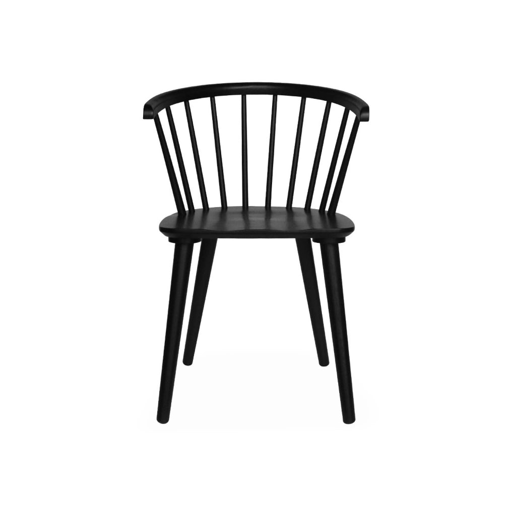 Set di 4 sedie in legno, nero