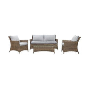 Set salotto da esterno 4 pezzi 160x79x80 cm