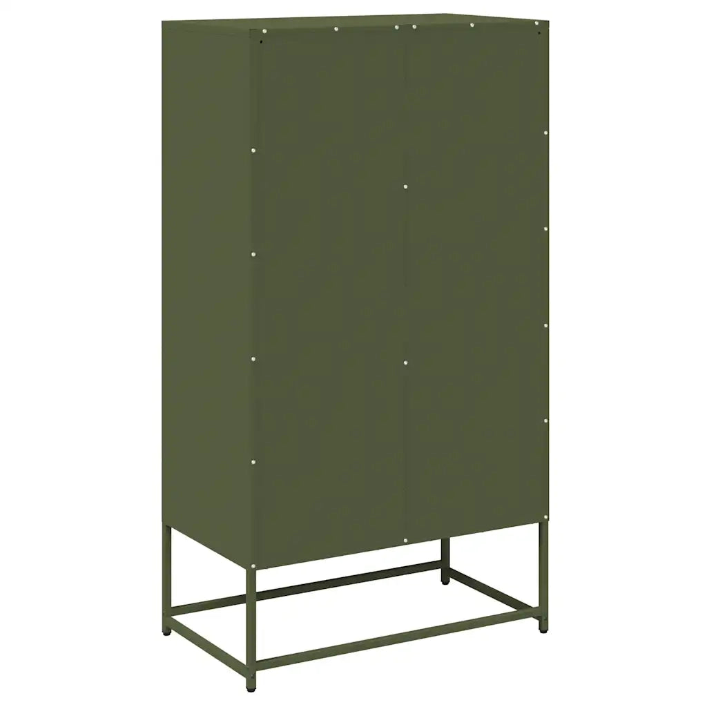 Credenza Verde Oliva 68x39x123 cm in Acciaio 853354