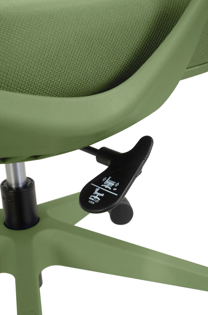 Sedia studio Hispanohogar altezza regolabile in tessuto verde