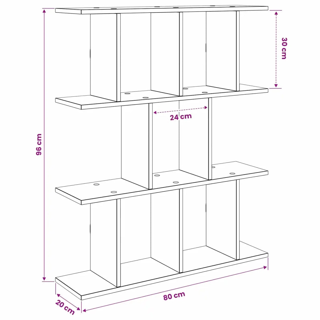Scaffale da parete Legno antico 80 x 20 x 96 cm 8012210