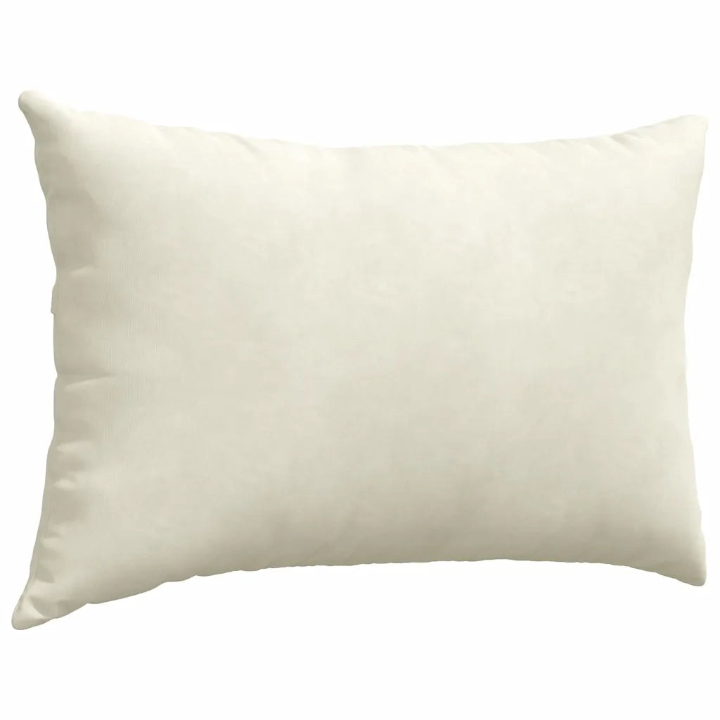 Cuscini da Divano 2 pcs Crema 60 x 40 cm Tessuto in Cords 42013679