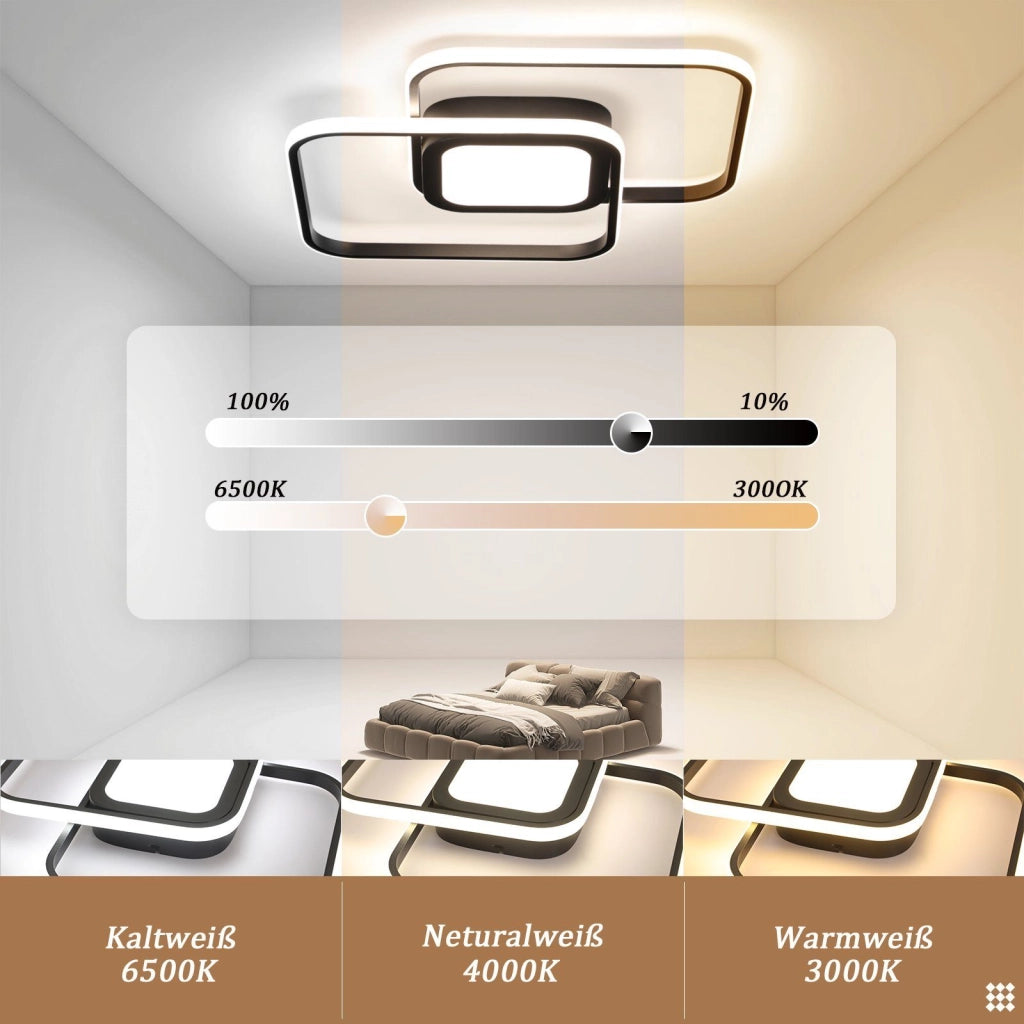 ZMH Lampada da soffitto LED dimmerabile 48W con telecomando per corridoio