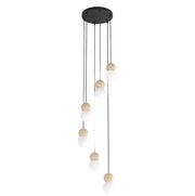 Lampada a sospensione anello LOOP LED nera Emibig