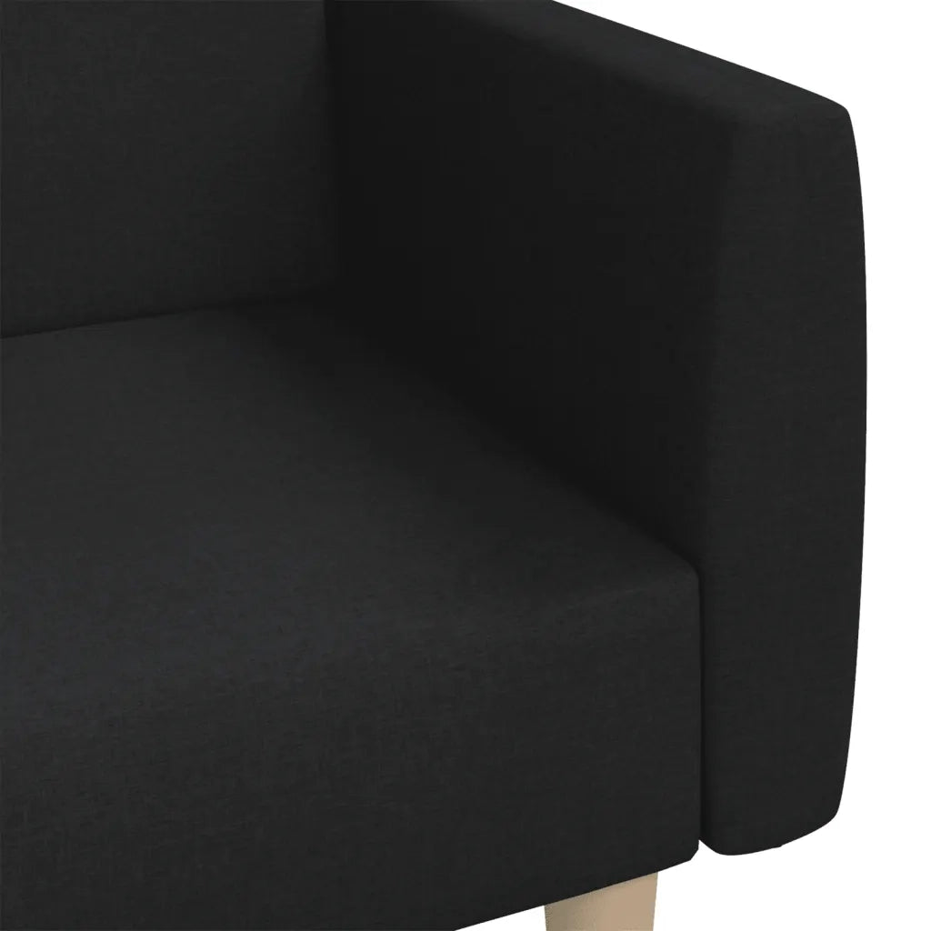 Divano letto | Sof¨¤ letto | Letto singolo a 2 Posti Nero in Tessuto