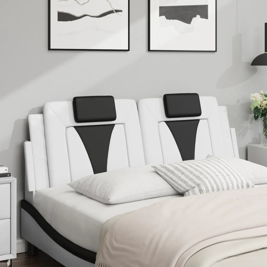 Cuscino Testiera Viana Nero e Bianco 120 cm in Similpelle 374787