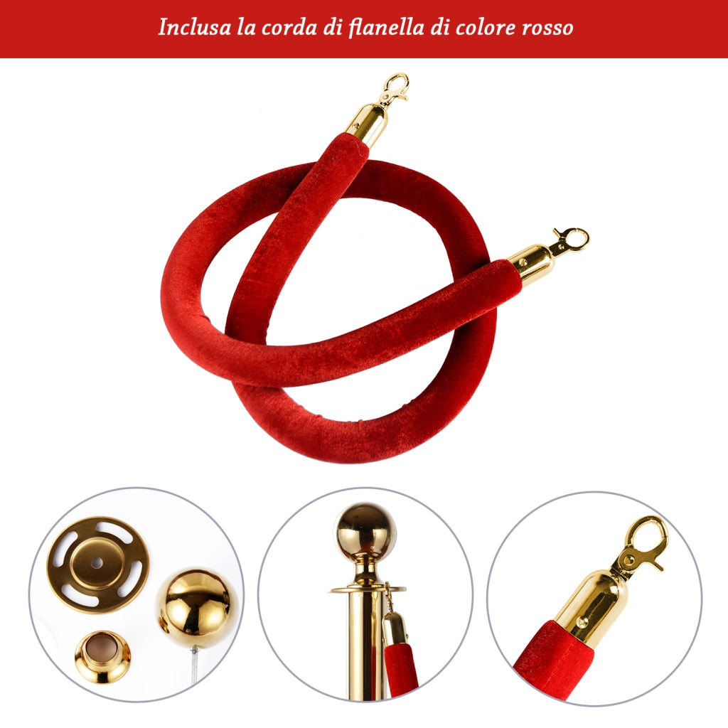 Colonnina Segnapercorso ¨C zephmum ¨C Acciaio Rosso e Oro