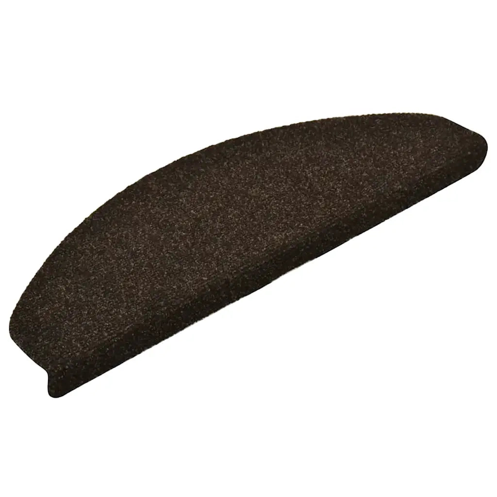 Tappetini per scale autoadesivi 5 pz | Gradini per Scale 65x21x4 cm marrone scuro semicircolari grandi