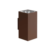 SUNSET Applique LED da parete quadrata 16W Switch 2700K 3200K 4000K IP65 IK06 Finitura Corten Strutturato per illuminazione outdoor professionale