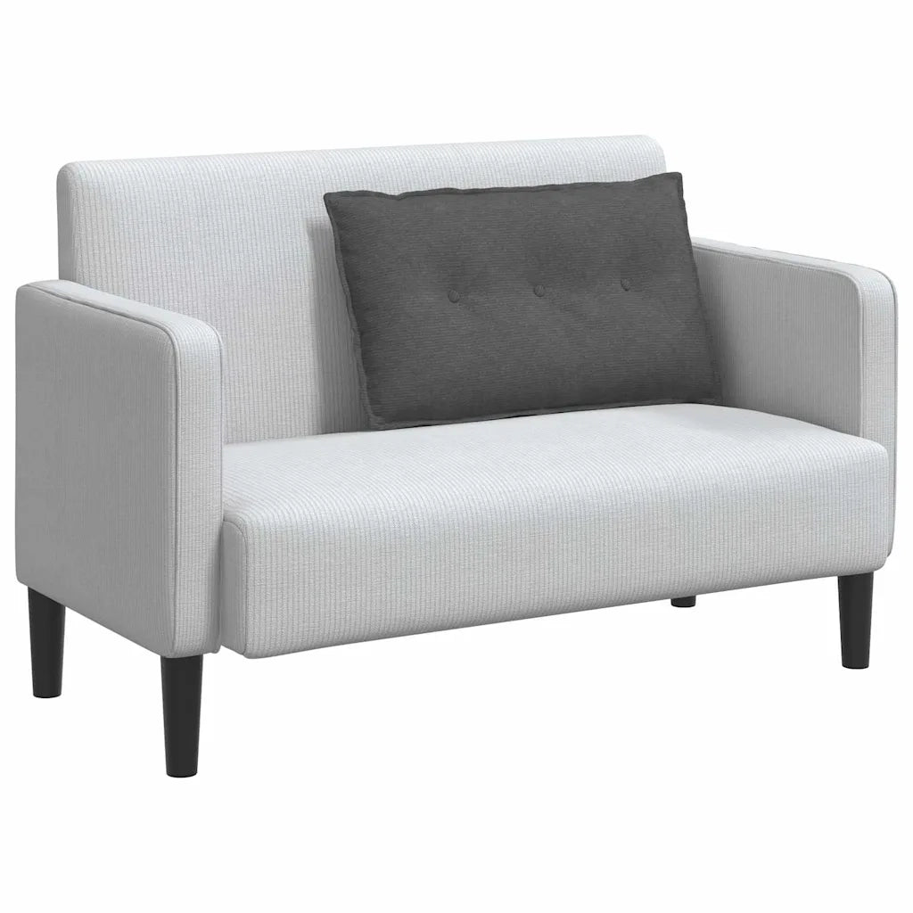 Cuscino per Schiena Grigio scuro 80 x 50 cm Tessuto in Cords 42014737