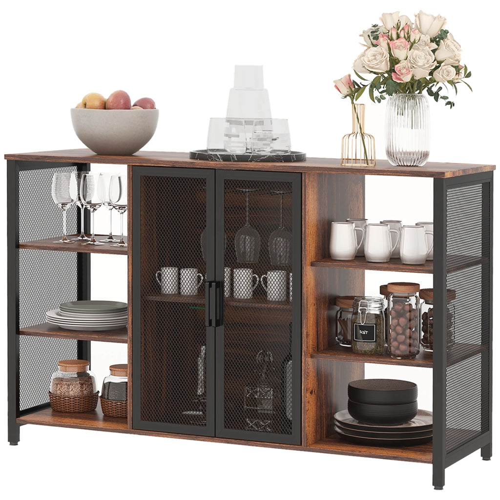 Tavolo da cucina con 6 ripiani ¨C Minimal ¨C 120x40x76 cm marrone