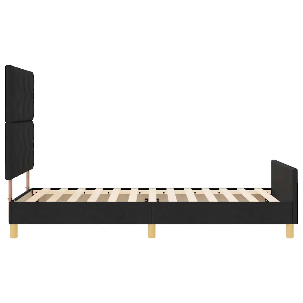 Struttura del letto con testiera Nero 100 x 200 cm Tessuto 3344783