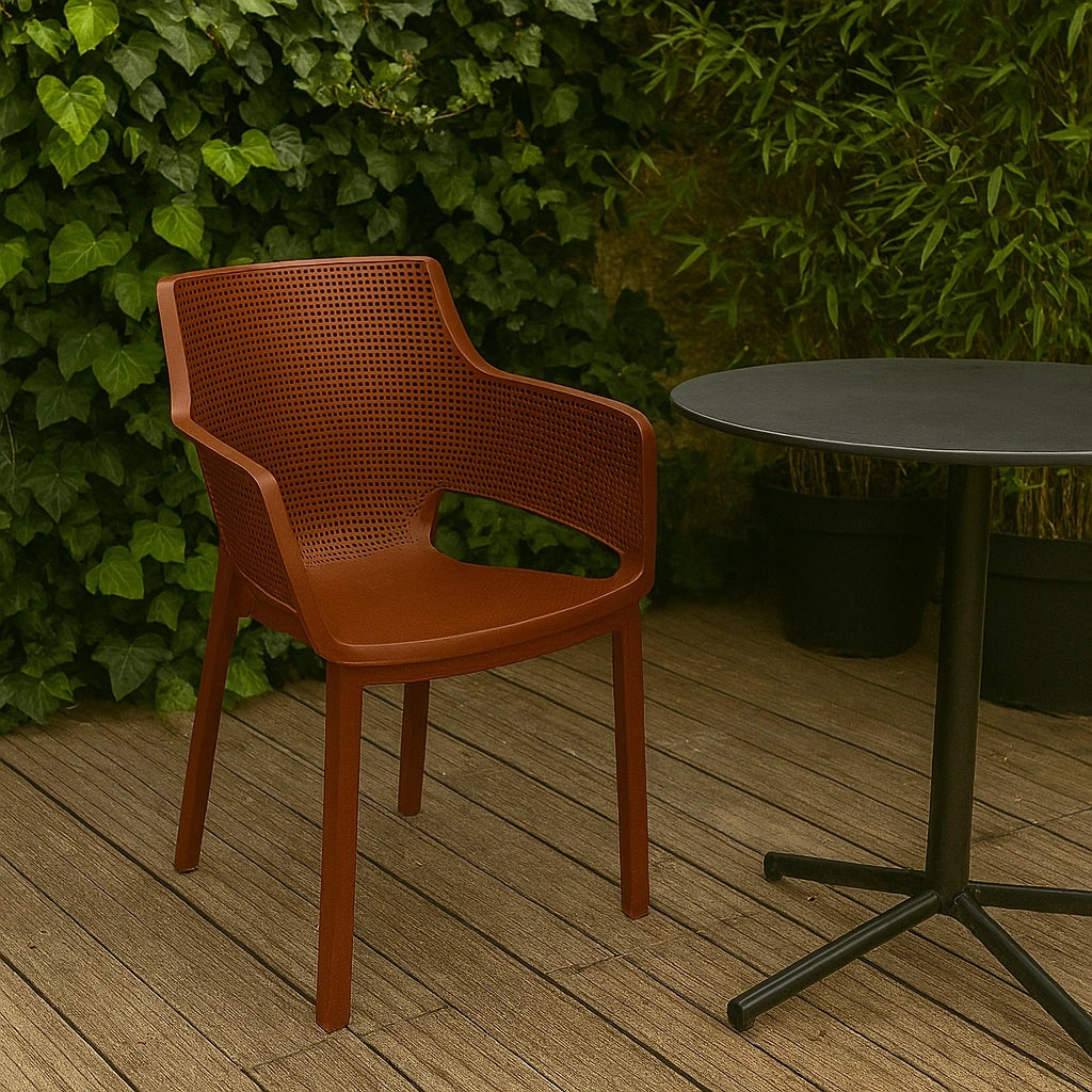 Keter SEDIA ELISA 54X61XH79CM ROSSO TERRA IN RESINA