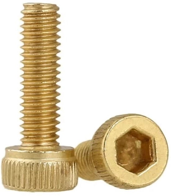 Viti Inbus a 6mm con testa a 6 facce in ottone - 30 pezzi