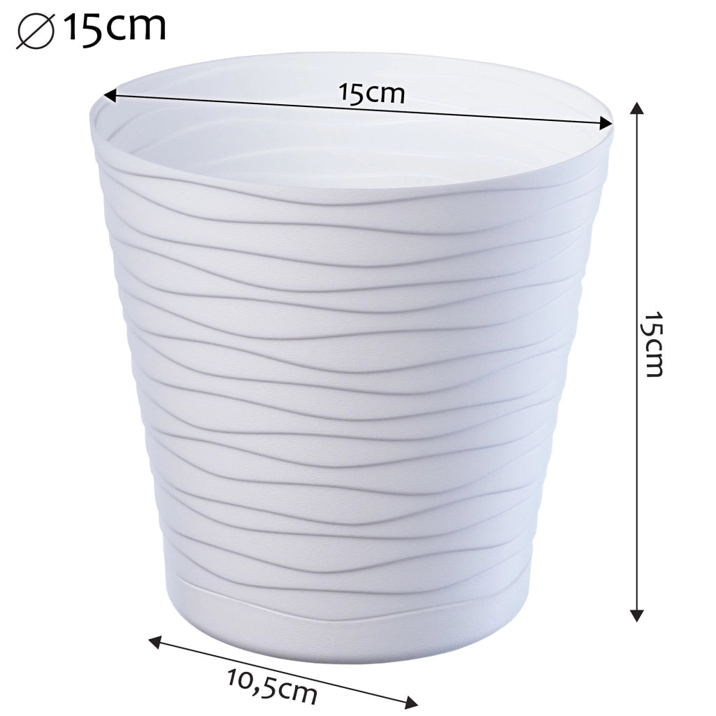 Vaso da fiori KADAX da 15 cm, coprivaso in plastica con supporto.