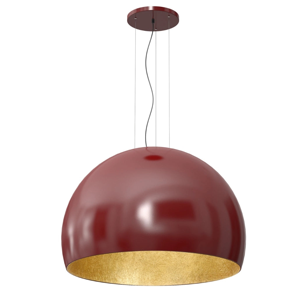 Lampada a sospensione bordeaux oro Ø100 Compo Luminex E27
