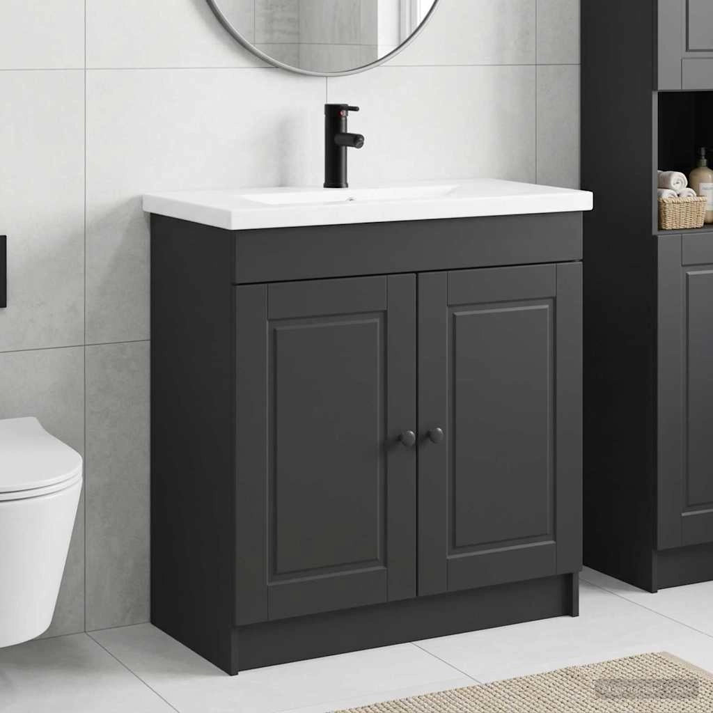 Set di mobili per il bagno Nero 56 x 37,5 x 81 cm 3404125